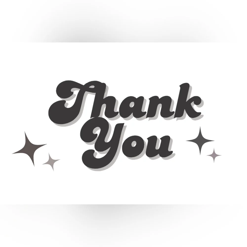 50 4x6 Bold Thank You Notes Labels
